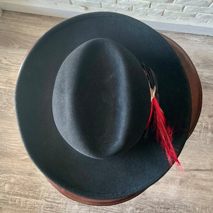 Vintage Georgi Newman Marcus Felt Feathered Hat