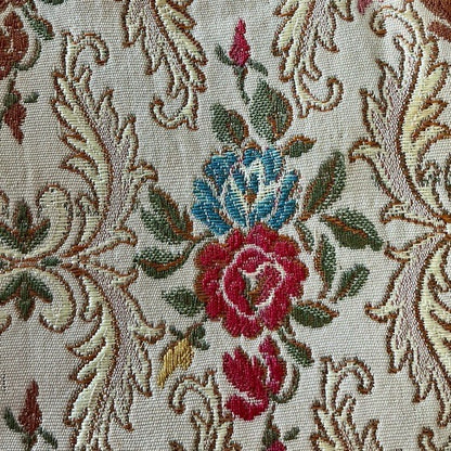 Vintage 50s 60s La Regale Floral Tapestry Brocade Fabric Bag