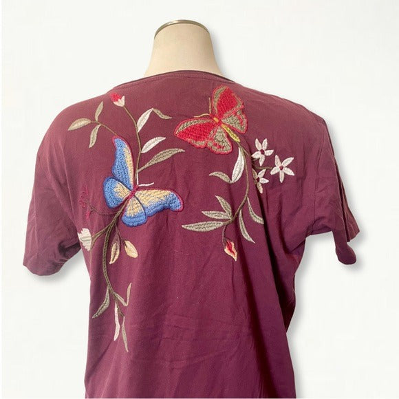 Johnny Was Penelope Embroidered  Tee