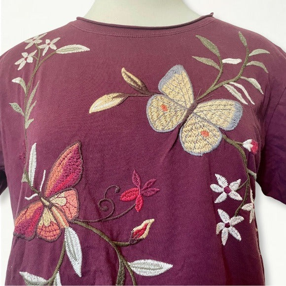 Johnny Was Penelope Embroidered  Tee