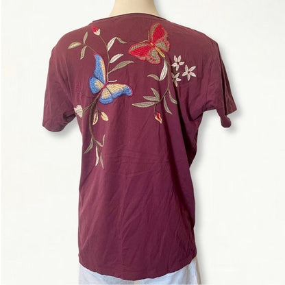 Johnny Was Penelope Embroidered  Tee
