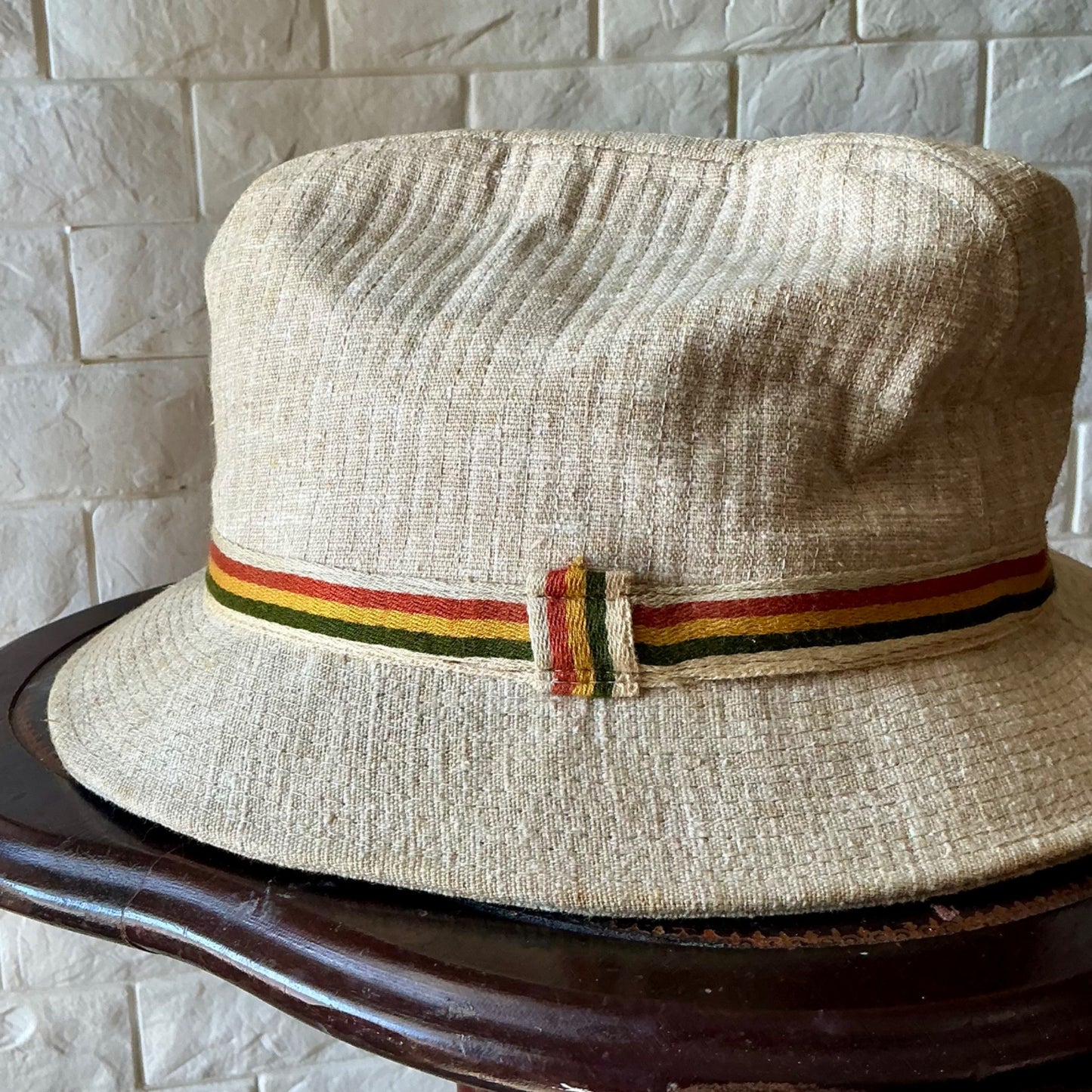 Vintage Churchill LTD Tweed Fedora Walking Hat with Striped Hatband