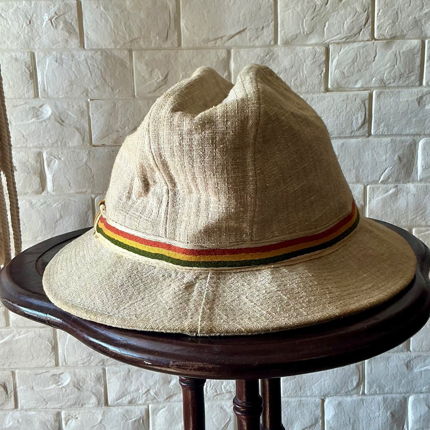 Vintage Churchill LTD Tweed Fedora Walking Hat with Striped Hatband