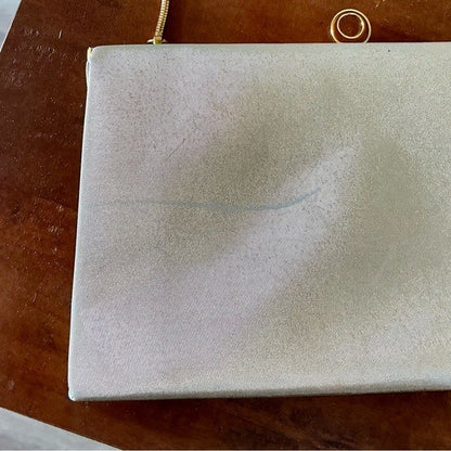 Vintage Shimmery Fabric Structured Evening Bag
