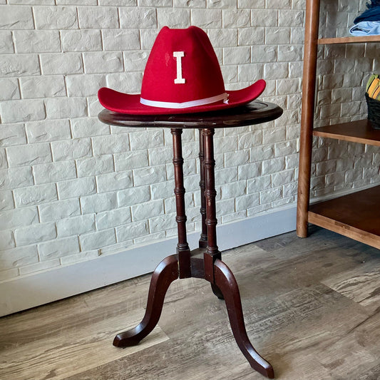 Vintage Rockmount Ranch Wear Women's Red Felt Cowgirl Hat "I" Detail