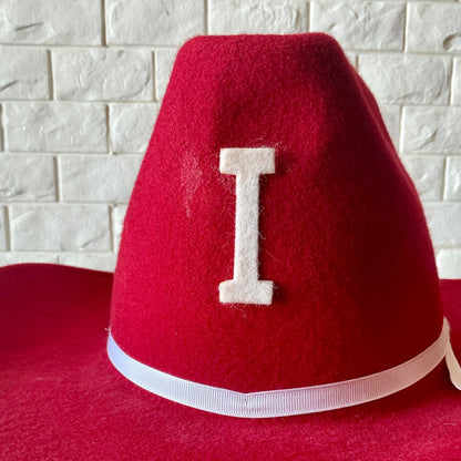 Vintage Rockmount Ranch Wear Women's Red Felt Cowgirl Hat "I" Detail