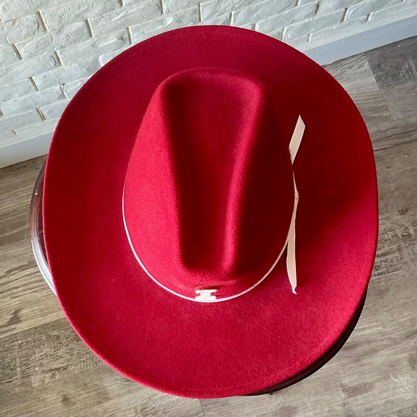 Vintage Rockmount Ranch Wear Women's Red Felt Cowgirl Hat "I" Detail