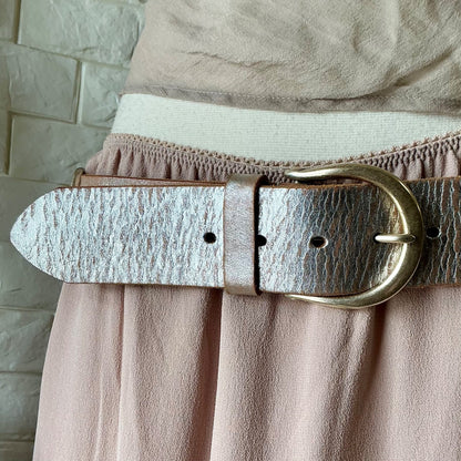 Vintage 90s Y2K Cache Handmade Woven Leather Belt