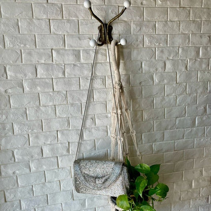 Vintage Hand-Beaded Bow Shoulder Bag