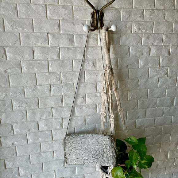 Vintage Hand-Beaded Bow Shoulder Bag
